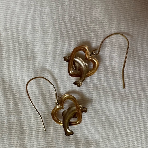 Like new real gold and silver earrings - Picture 3 of 5